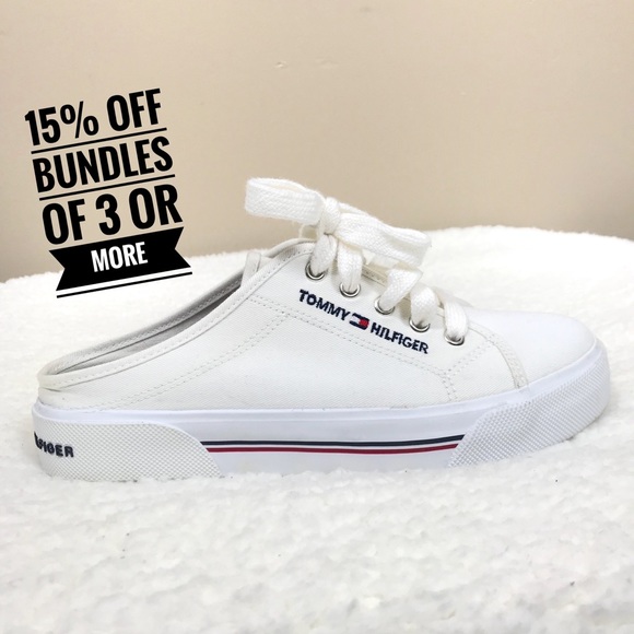 Tommy Hilfiger White Slide Sneakers 